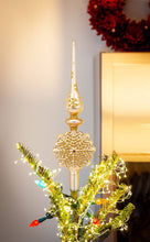 Load image into Gallery viewer, Gold Snowflake Tree Topper-13"H-142