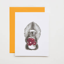 Load image into Gallery viewer, Scruffles Wigglebottom Skunk Note Card
