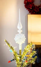 Load image into Gallery viewer, Silver Snowflake Tree Topper-13&quot;H
