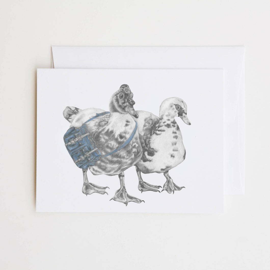 Pepe & Rory Peterborough Muscovy Duck Note Card