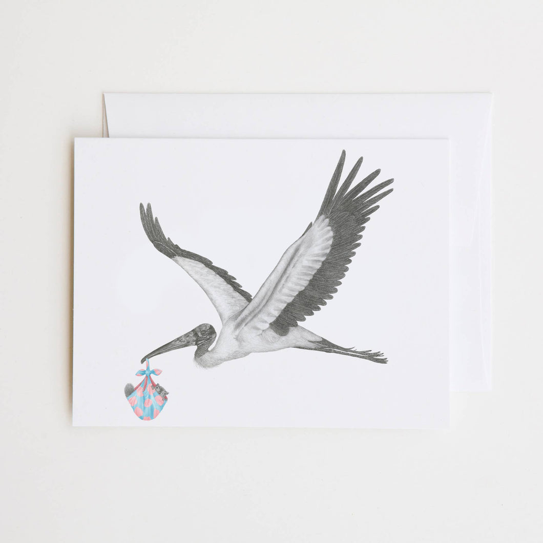 Llewellyn Caradoc Wood Stork Note Card