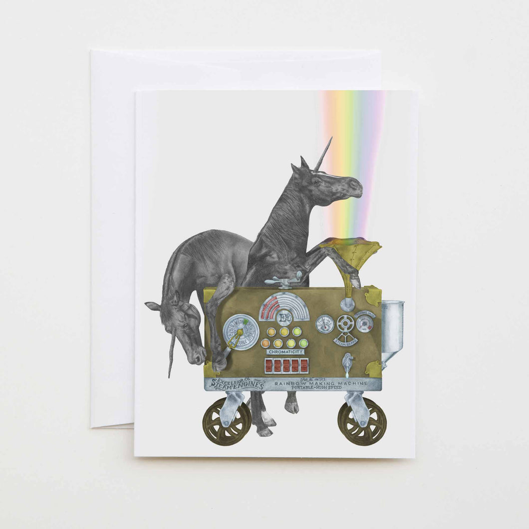 Ruby Jezebel & Jackpot Flame Unicorn Note Card