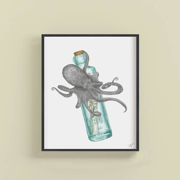 Pip Verdad Common Octopus Art Print