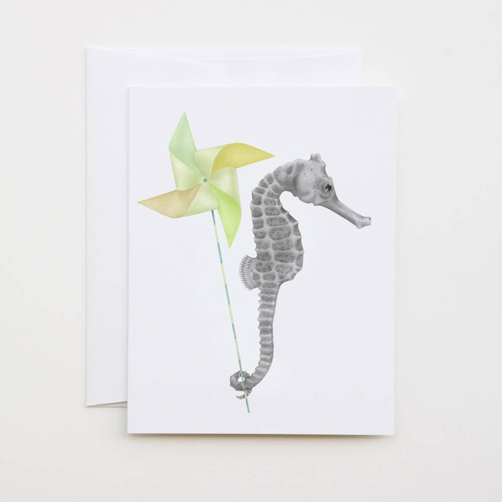 Gambol Azimuth Long Snout Seahorse Note Card