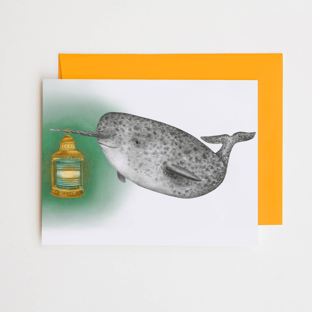Bellisario Vieux Narwhal Note Card