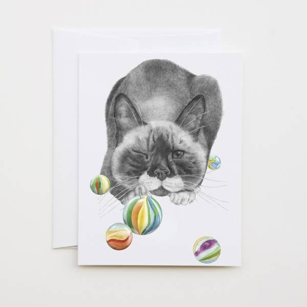 Brutus Bangor (Beefcake) Cat Greeting Card