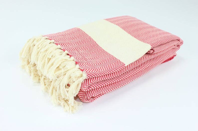 Premium Turkish Herringbone Pattern Blanket