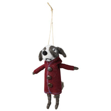 Load image into Gallery viewer, Dog in Coat Ornament, Felt
