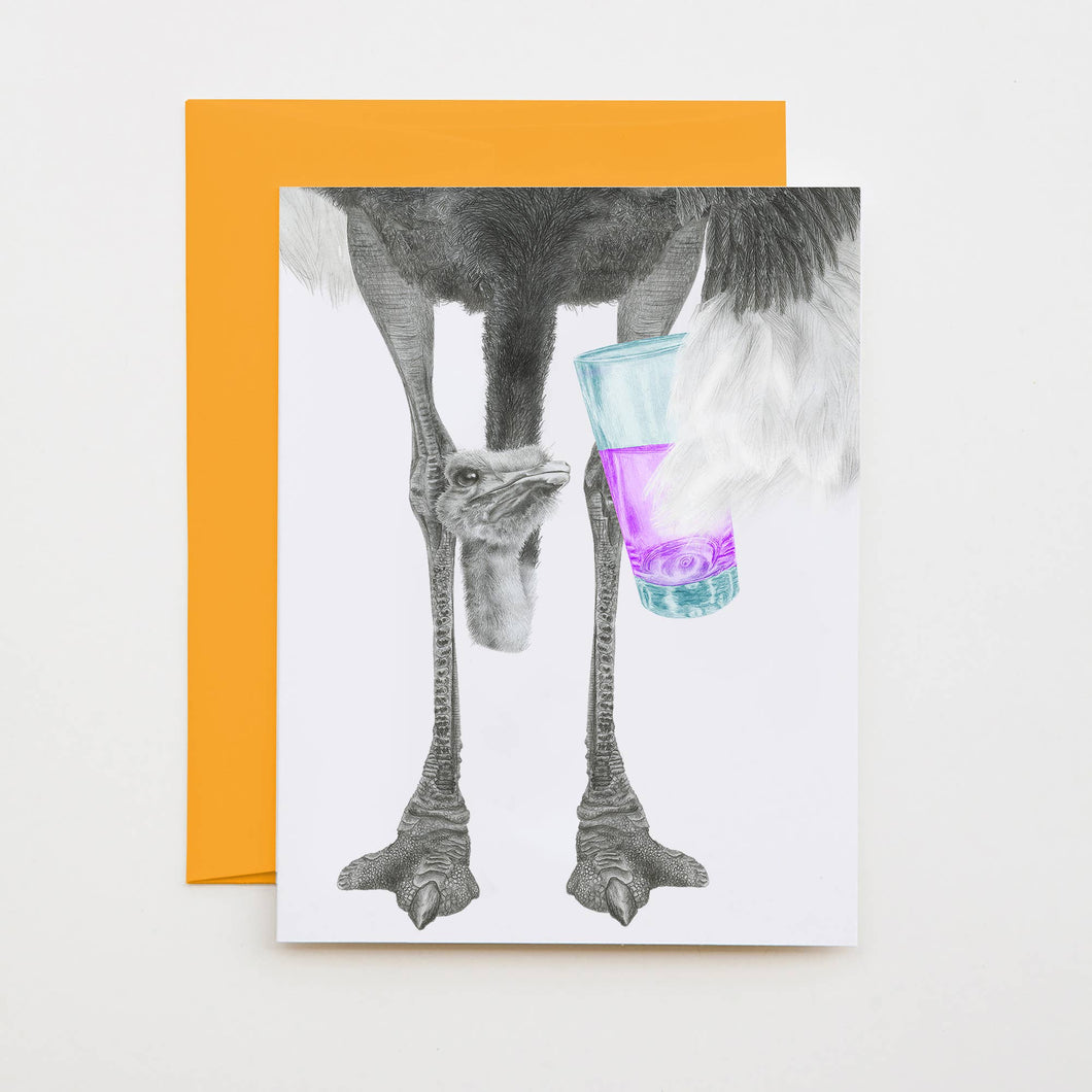 Edgar Neighne Ostrich Note Card